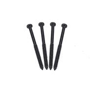 DIAO79NI 4Pcs Basic 2.6x36mm Metal Metric Thread Guitar Pickup Wood Mounting Screws for Single Coil/Humbucker Pickups (Black)