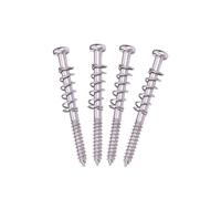 DIAO79NI 4Pcs M3X37mm Bass Guitar Pickup Mounting Screws Pickup Springs for Precision P Bass or J Bass or P90 Soap Bar Pickups (Chrome)