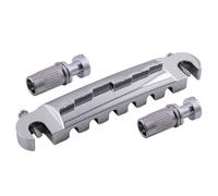 DIAO79NI 52mm Adjustable Electric Guitar Wrap Around Bridge Tailpiec For Les Paul SG LP Junior (Chrome)