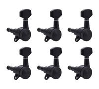DIAO79NI 6L Guitar Locking Tuners Handed Lock String Tuning Key Pegs Machine Heads for Folk Style Electric Acoustic Guitars (Black)