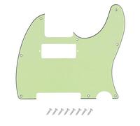 DIAO79NI 8 Hole Humbucker Tele Pickguard HH Guitar Pick Guard Scratch Plate for USA/Mexican Fender Telecaster Standard Electric Guitar, Mint Green, 3ply.