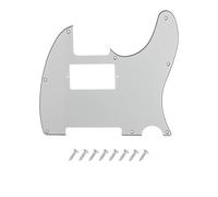 DIAO79NI 8 Hole Humbucker Tele Pickguard HH Scratch Plate for Fender American/Mexican Standard Telecaster Modern Style Electric Guitar, Vintage White, 3ply.
