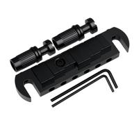 DIAO79NI Adjustable Intonated Wraparound Bridge Tailpiece with D/G Compensated Saddles for Les Paul Style Guitar (Black)