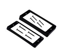 DIAO79NI Curved Bottom Humbucker Pickup Mounting Ring Set - Bridge and Neck Pickups Cover Frame Replacement Compatible with Les Paul LP Style Electric Guitar (Black)