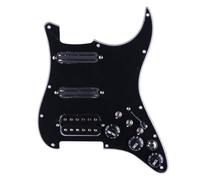 DIAO79NI Humbucker Electric Guitar Pickguard Pickup with Singlecut Wiring Loaded Prewired Pickguard SSH Guitar Pickguard Swith Control Scratchplate Assembly for Fender Strat Guitar (Black)