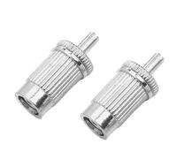 DIAO79NI M8 Thread LP Bridge Mounting Studs and Anchors for Les Paul/SG Guitars, Set of 2 (Chrome)