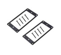 DIAO79NI Metal Flat Electric Guitar Humbucker Pickup Ring, Frame Mounting Ring, Bridge/Neck Cover Replacement - 2-Pack (Black)