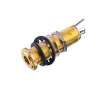 DIAO79NI Pro 1/4" Metal Stereo Guitar Bass Barrel Output Jack Plug Mono Input Jack Sockets for Electric Guitar or Bass, Gold