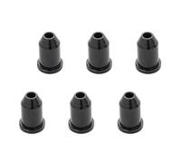 DIAO79NI Vintage Guitar Through Body Smooth String Mounting Ferrules, Black (Set of 6)