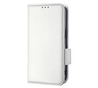 Diaobaolee Case Compatible with MOTO G13,Leather Flip Case with Card Slot,Wallet design,Bumper design,Standable Flip Case White