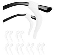 DIAONIAN Eye Glasses Ear Grippers,Anchor Glasses Grip,Anti Slip Eyeglasses Ear Grips,Silicone Ear Hooks for Sunglasses, 12 Pieces White, 0.2*0.6cm