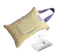 Diaper and Wipe Holder - Travel Quilted Dispenser Pouch for Diaper - Wet Tissue Holder Bag,for Daily Commuting Camping Bathroom Stroller Car Travel Toile