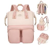 Diaper Backpack 11 x 6 x 15" Portable Diaper Bag Backpack Large Capacity Baby Bag with Handle & Pockets Waterproof Baby Multi-Function for Mom Outdoor