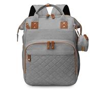 Diaper Bag Backpack for Girls Boys: Light Gray Toddler Diaper Bag with Changing Pad Baby Backpack Diaper Bag for Mon Dad Newborn Pañaleras Bebe Niña Niño Baby Registry Search Essentials Must Haves