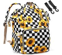 Diaper Bag Backpack for Mom & Dad, Multifunction Waterproof Baby Changing Bags, Large Nappy Bag Backpack (Sunflower)