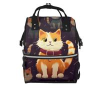 Diaper Bag Backpack for Mom Dads, Large Baby Bag with Changing Station | Lovely Cat Diaper Backpack, Insulated Pockets, Waterproof Mommy Bag, Travel Essential Baby Shower