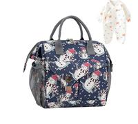 Diaper Bag for Boys, Waterproof, Equipped Storage Pouch with Plenty of Storage - Multi-Compartment Diaper Bag for Travel, Boys, Kids, Nursery, Home, Indoor, Outdoor, Camping, Snowman, See Description