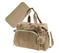 Diaper Bag - Large Travel Multi Cubes Storage Organizer | Spacious Lightweight Carrier with Pacifier Holder, Reusable Design for Nursery in the Ho, Khaki, Consulte la descripción, See