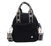 Diaper Bag Maternity Bag Lightweight Canvas Crossbody Bag for Mom (Black)