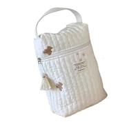 Diaper Bag Organizer - Cotton Cloth Zipper Pouches | Multifunctional Travel Diaper Storage Bag | Lightweight Quilted Organizer for Parties Picnics Outdoors and Daily Use