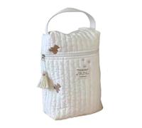 Diaper Bag Organizer - Diaper Bag Pouches, Breathable Cotton Organizer, Versatile Stroller-Ready Diapers Storage Bags, 14" Portable Travel Zipper Pouch | for Moms & Dads On-The-Go