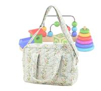 Diaper Bag Quilted Cotton Blend Toiletry Tote with Multi-Pocket