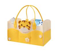 Diaper Bag Tote - 33x23x18cm Large Travel Divided Tote, Mommy Bags with Multiple Compartments, Cute Felt Storage Design, Detachable Diaper Storage Bags for Supplies