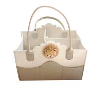 Diaper Bag Tote - 33x23x18cm Large Travel Divided Tote, Mommy Bags with Multiple Compartments, Cute Felt Storage Design, Detachable Diaper Storage Bags for Supplies