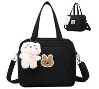 Diaper Bag Tote Large Capacity Baby Diaper Tote with Cute Doll, Adjustable Strap & Handle Portable Baby Nappy Crossbody Mommy Bags Bag, Doll, Diap