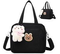 Diaper Bag Tote Large Capacity Baby Diaper Tote with Cute Doll, Adjustable Strap & Handle Portable Baby Nappy Crossbody Mommy Bags Bag, Doll, Di