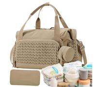 Diaper Bag - Tote Organizer for Kids, Travel Diaper Backpack | Large Capacity Diaper Bag with Multiple Compartments, Lightweight Reusable Nursery for Pap Moms, Khaki, riferimento alla descrizione