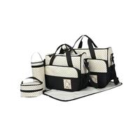 Diaper Bag Tote Set Multipurpose Waterproof Changing Mat Travel Diaper Bag Diaper Handbag for Working Outdoor Travel for Mom, Black
