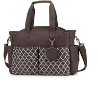 Diaper Bag Tote with Changing Station Upgrade Multi-Function Baby Bag with Adjustable Shoulder Strap coffee