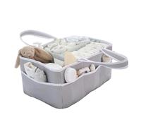 Diaper Basket Organizer - Canvas Fabric, 15.16x10.04x7.48 Inch Diaper Bag Removable Dividers | Portable Nursery Storage Tote, Diaper Storage Basket For Pepin
