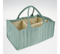 Diaper Caddy Organizer Large,Tote Baby Storage Bag with Dividers,Wipes Bag Detachable Compartments Nappy caddy Container 38x25x17cm Soft Polyester for Car Travel Home