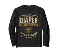 Diaper Changer Rookie Dad First Time Daddy Nappy Response Long Sleeve T-Shirt