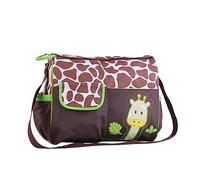 Diaper Changing Bags Multifunctional Mummy Handbag Large Capacity Baby Diaper Nappy Changing Bag Waterproof Tote Bag Giraffe Pattern with Green Brim