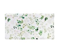 Diaper Changing Pad Cover, Green Leaf Changing Table Cover, Green Leaf Changing Pad Covers, Jersey Knit Changing Table Sheets, Gender Neutral Crib Bedding Covers for Baby Boy Girl