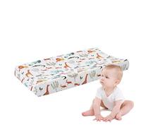 Diaper Changing Pad Cover - Made of 100% Cotton, Soft Breathable Diaper Table Cover | Waterproof and Cute Printing Pattern, Compatible with Standard 3 Pads