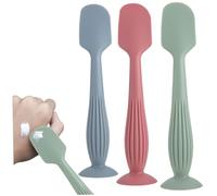 Diaper Cream Spatula 3Pcs Silicone Baby Butt Spatula Non-Scratch with Suction End 3 Color Handheld 1.6x6.4in Diaper Cream Applicator