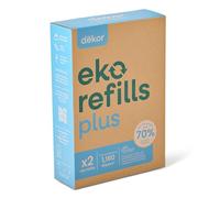 Diaper Dekor PLUS Diaper Pail Refills | 2 Count Unscented | Exclusive End-of-Liner Marking | Thick, Quick & Easy to Replace | Most Economical Refill System | for Original and Eko Style Pails
