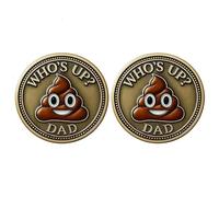 Diaper Duty Coin - “Who's Up?”, Double Sided Flip Coin to Decide Diaper, Humorous Double-Sided Challenge Coins, Let the Coins Decide Who changes the Next Napkin (2pcs)