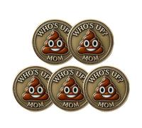Diaper Duty Coin - “Who's Up?”, Double Sided Flip Coin to Decide Diaper, Humorous Double-Sided Challenge Coins, Let the Coins Decide Who changes the Next Napkin (5pcs)