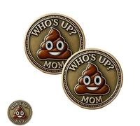 Diaper Duty Coin - Who's Up, Funny Novelty New Parents Decision Coins, Double Sided Flip Coin to Decide Diaper Changes, Unique for Expecting Parents or Fun Way to Celebrate Parenthood (2pcs)