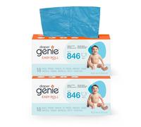 Diaper Genie - Original Easy Roll Refill Cassette, 2 Pack, 2 x 18 Bags Compatible with Diaper Genie Platinum Nappy Pails - Enough for 10 Months