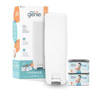 Diaper Genie Premier Nappy Bin Gift Set | Hands-Free Odour Control with Foot Pedal | High Performance Nappy Waste Bin | Includes 2 Jumbo+ Refills (Space for up to 2,160 Newborn Nappies