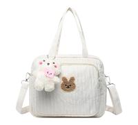 Diaper Messenger Bag - Washable Cotton Canvas, Twenty Four Centimeter Size, Multi Pocket Layout, Adjustable Shoulder Strap | Travel Carrying for Changing Supplies Daily Outings Family Trips Storage Ne