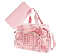 Diaper Overview - Polyester Diaper Bag Backpack, Large Capacity Diaper Bag with Large Capacity Diaper Bag, Reusable Accessories, pink, Fare riferimento alla descrizione, Please refer to description