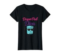 Diaper Pail Diva Parenting Humor Pregnancy Reveal novelty T-Shirt