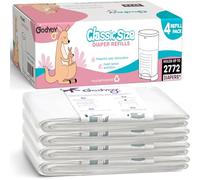 Diaper Pail Refill Bags Compatible with DEKOR CLASSIC Diaper Pail Refills, 4Pack Extra 20% Length Diaper Pail Liners Hold 2772 Diapers,Extra 30% Thickness Multi-layer Odor Control, Fresh Lemon Scent